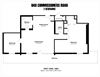 2 Bedroom, 1 Bath, with Long balcony